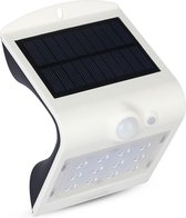 LED Tuinverlichting - Buitenlamp - Nivra Ascin - Zonne-energie - Bewegingssensor - 1.5W - Natuurlijk Wit 4000K - Mat Wit - Kunststof