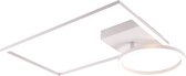 LED Plafondlamp - Plafondverlichting - Iona Viyona - 24W - Natuurlijk Wit 4000K - Vierkant - Mat Wit - Aluminium