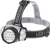 LED Hoofdlamp - Igory Heady - Waterdicht - 35 Meter - Kantelbaar - 18 LED's - 1.1W - Zilver | Vervangt 9W