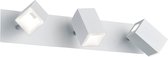 LED Wandspot - Iona Laginos - 18W - Warm Wit 3000K - 3-lichts - Rechthoek - Mat Wit - Aluminium