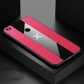 Voor Xiaomi Mi Max 2 XINLI stiksels Doek textuur schokbestendige TPU beschermhoes (rood)