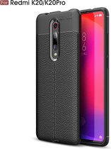 Litchi Texture TPU schokbestendige hoes voor Xiamo Redmi k20 / k20Pro (zwart)