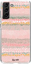 Casetastic Samsung Galaxy S21 Plus 4G/5G Hoesje - Softcover Hoesje met Design - Lovely Dots Print