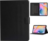 Voor Samsung Galaxy Tab S6 Lite (P610 / 615) Effen kleur Horizontaal Flip Leren Case met Kaartsleuven & Houder & Slaap / Wekfunctie (Zwart)