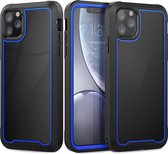 Voor iPhone 11 Pro Frame Series TPU + PC Stofdicht Krasbestendig Valbestendig Beschermhoes (Blauw)