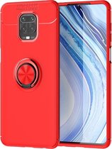 Voor Geschikt voor Xiaomi Redmi Note 9 Pro Lenuo schokbestendige TPU-beschermhoes met onzichtbare houder (rood)