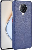 Voor Xiaomi Poco F2 Pro / Redmi K30 Pro Shockproof Crocodile Texture PC + PU Case (blauw)