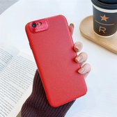 Voor iPhone 6 & 6s All-inclusive Pure Prime Skin Plastic Case met Lens Ring Protection Cover (Rood)