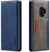 Voor Galaxy S9 + LC.IMEEKE LC-001-serie PU + TPU kleuraanpassing frosted horizontale flip lederen tas met houder en kaartsleuf (blauw)