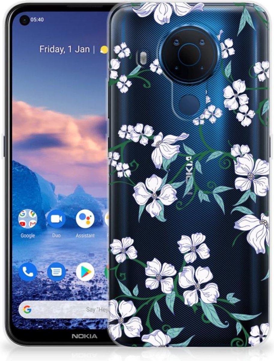 Nokia 5.4 Uniek TPU Case Blossom White