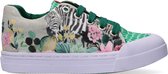 Sneakers | Meisjes | Green Leopardo | Canvas | Go Banana's | Maat 23