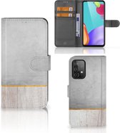 Coque Téléphone Samsung Galaxy A52 | A52S | A52 5G Enterprise Editie Coque de Protection pour Béton Bois