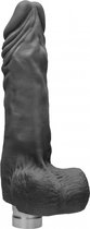 Realrock 9-23 cm  Vibrating Dildo With Balls - Black