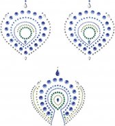 Flamboyant - Rhinestone Body Decoration - Green and Blue