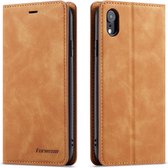 Voor iPhone XR Forwenw Dream Series Oil Edge Strong Magnetism Horizontal Flip Leather Case met houder & kaartsleuven & Wallet & Photo Frame (bruin)
