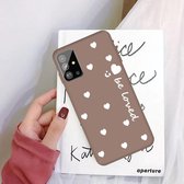 Voor Galaxy S20 + Smiling Love Heart Pattern Frosted TPU-beschermhoes (kaki)