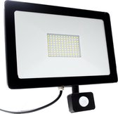 LED Floodlight - Bouwlamp 100W met sensor | 6500K - Daglicht wit