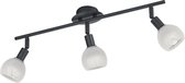 LED Plafondspot - Nitron Brista - E14 Fitting - 3-lichts - Rond - Mat Zwart - Aluminium