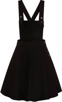 Hell Bunny Dakota Pinafore Dress Medium-lengte jurk zwart XS