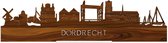 Standing Skyline Dordrecht Palissander hout - 40 cm - Woondecoratie design - Decoratie om neer te zetten - WoodWideCities