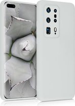 kwmobile telefoonhoesje voor Huawei P40 Pro Plus - Hoesje voor smartphone - Back cover in mat lichtgrijs