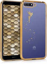 kwmobile hoesje voor Huawei Y6 (2018) - backcover voor smartphone - Fee design - goud / transparant