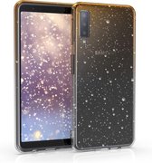 kwmobile hoes voor Samsung Galaxy A7 (2018) - backcover voor smartphone - Regendruppels design - geel / transparant