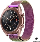Milanees Smartwatch bandje - Geschikt voor  Samsung Galaxy Watch 3 Milanese band 41mm - regenboog - Strap-it Horlogeband / Polsband / Armband