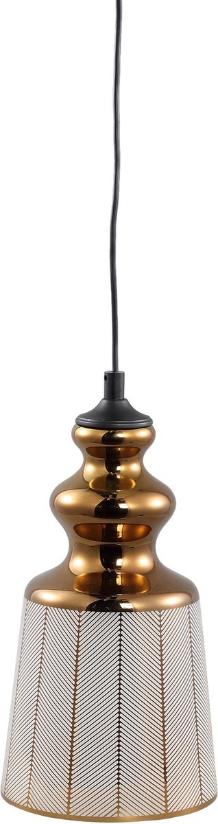 PTMD Doreen Goud hanglamp glas met print