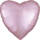 Amscan Folieballon Pastel Heart 40 Cm Roze