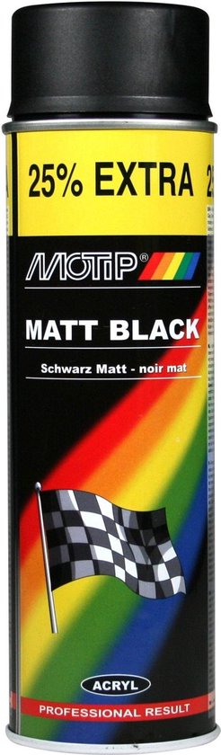 MoTip Mat Zwart spuitbus 500ml | bol.com
