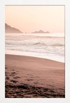 JUNIQE - Poster in houten lijst California Sunset Part 1 -30x45 /Ivoor