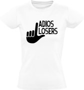 Adios Losers  Dames t-shirt | verliezer | spanje | mexico| doei | Wit