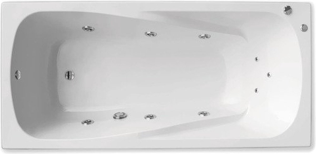 Saniclass Sereno bubbelbad 180x85cm acryl wit