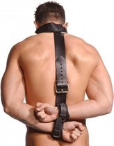 Strict Leather Neck-Wrist Restraint - Zwart - BDSM - Boeien - BDSM - Boeien