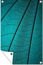 Muurdecoratie Van dichtbij weergeven blad met nerven - 120x180 cm - Tuinposter - Tuindoek - Buitenposter