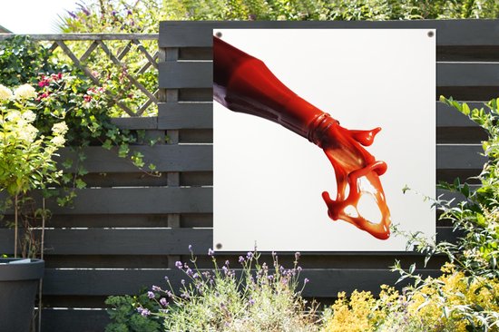 Tuindoek Ketchup fles - 100x100 cm