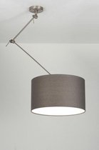 Lumidora Hanglamp 30007 - E27 - Grijs - Taupe - Stof - ⌀ 45 cm