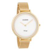 OOZOO Vintage Goudkleurig/Wit horloge  (40 mm) - Goudkleurig