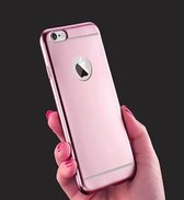 Flexibele Matte Rose Goud kleurige Soft Case geschikt voor de iPhone 7/7s, mooi siliconen bling bling hoesje