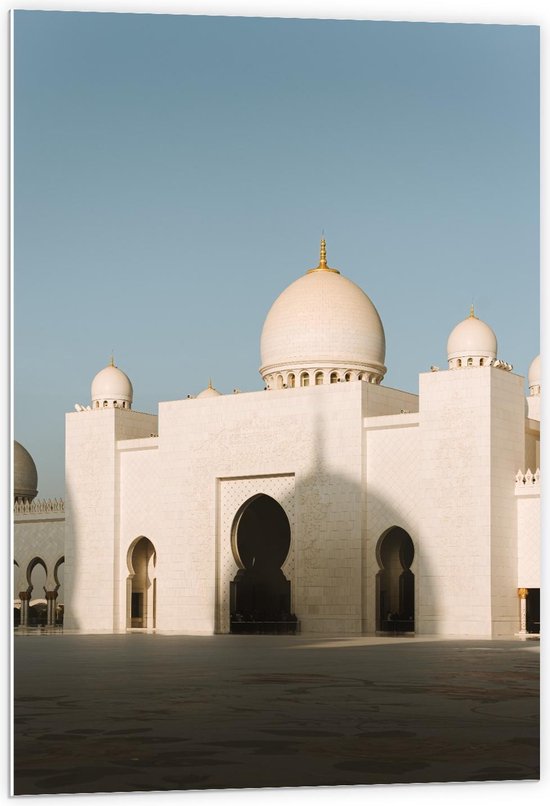 Forex - Moskee in Abu Dhabi - 60x90cm Foto op Forex