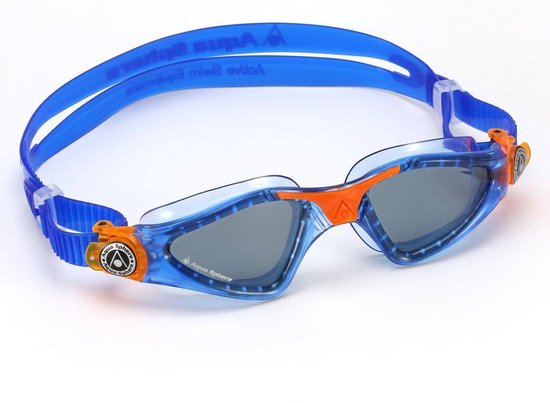 Aquasphere Kayenne Junior - Zwembril - Kinderen - Dark Lens - Blauw/Oranje