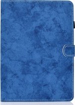 Mobigear Tablethoes geschikt voor Apple iPad Air 4 (2020) Hoes | Mobigear Folio Bookcase + Stylus Houder - Marmer Blauw | Blauw