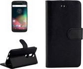 Voor Motorola Moto G (4e gen) Crazy Horse Texture Horizontale Flip Magnetische Snap Leather Case met Verstelbare Houder & Kaartsleuven & Fotolijst & Portemonnee (Zwart)