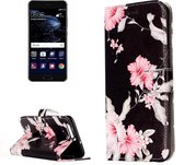 Voor Huawei P10 Azalea Flower Pattern Horizontale Flip Leather beschermhoes met houder & kaartsleuven & portemonnee