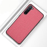 Voor OPPO Reno 3 schokbestendige stoffen beschermhoes (roze)