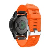 Voor Garmin Fenix 5S siliconen band (oranje)