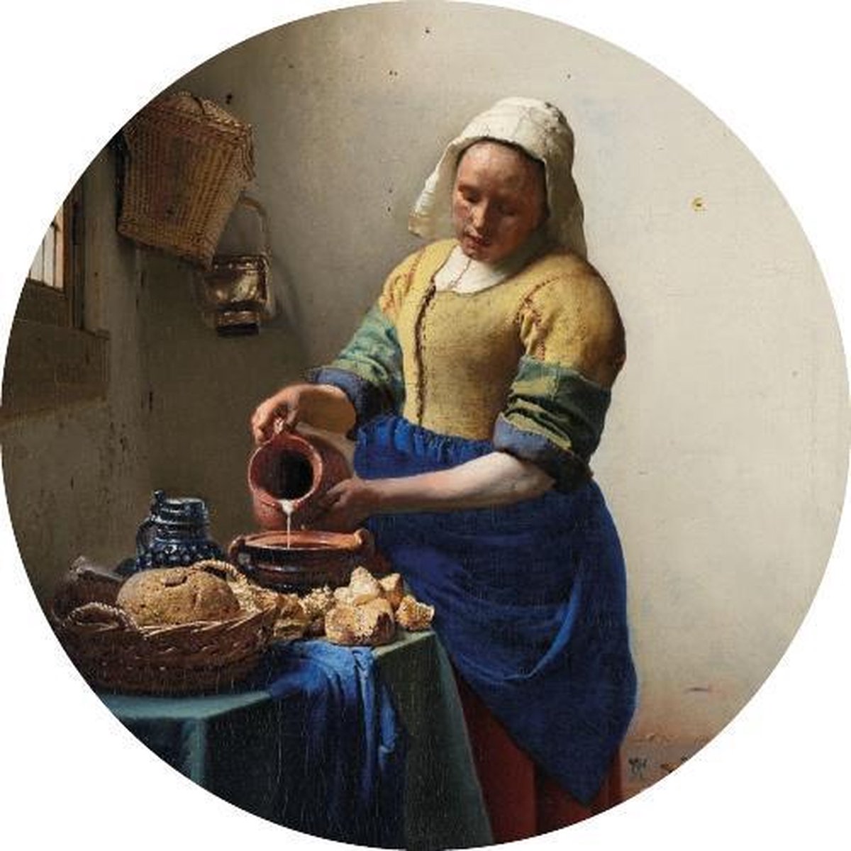 Muursticker Melkmeisje Rijksmuseum