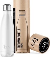 IZY Bottles x Mat Wit | 500 ML | Thermosfles | Drinkfles | Waterfles | Schoolfles | Isoleerfles | Beker | Drinkbeker | Koud | Warm | Fles | Back to School | 500ml