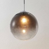 Lindby - hanglamp - 1licht - glas, metaal - E27 - rookgrijs